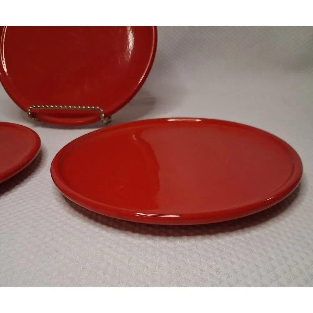 Vintage Waechtersbach Spain Cherry Red Salad Dessert Appetizer Plates 7 3/4